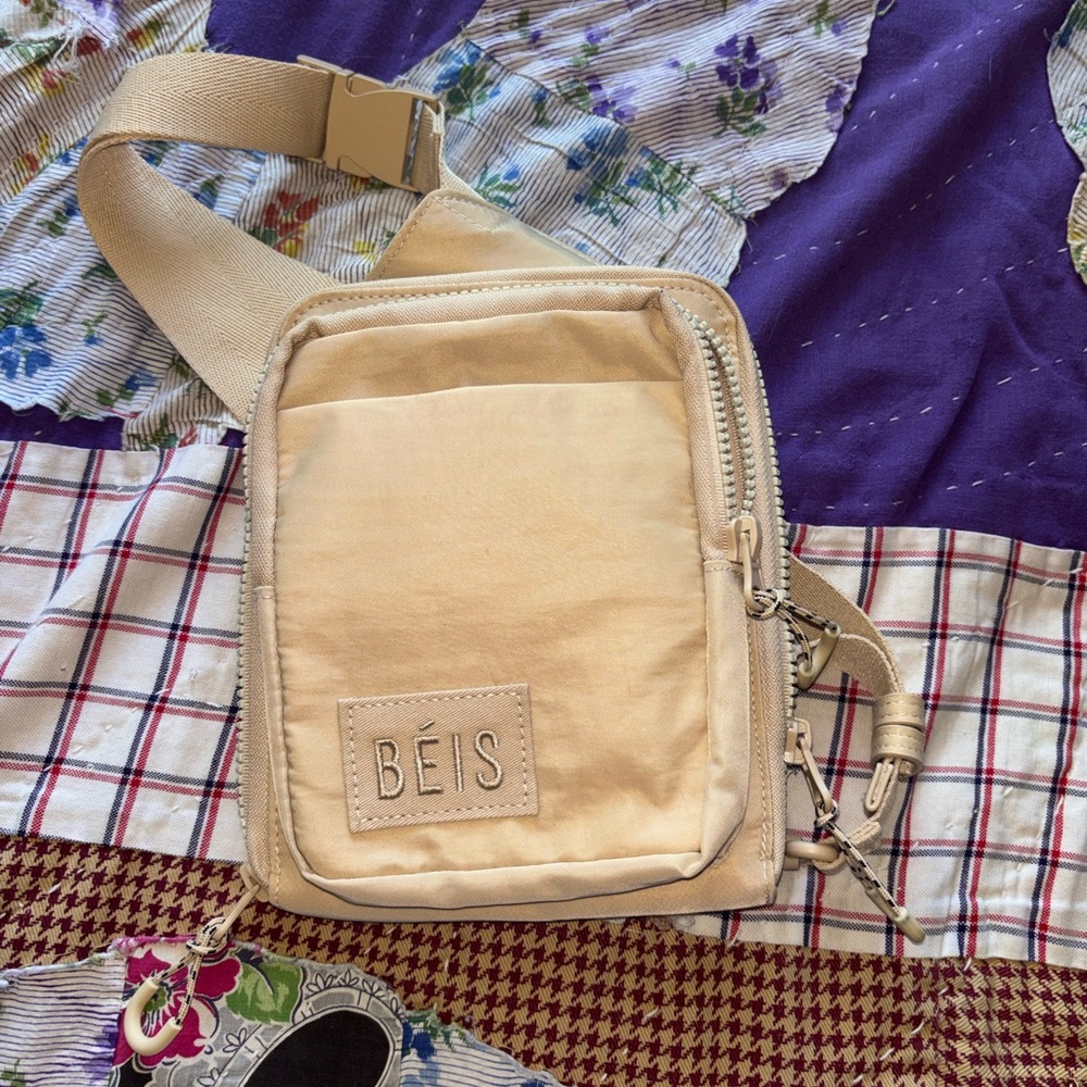 BEIS Cream Belt Bag